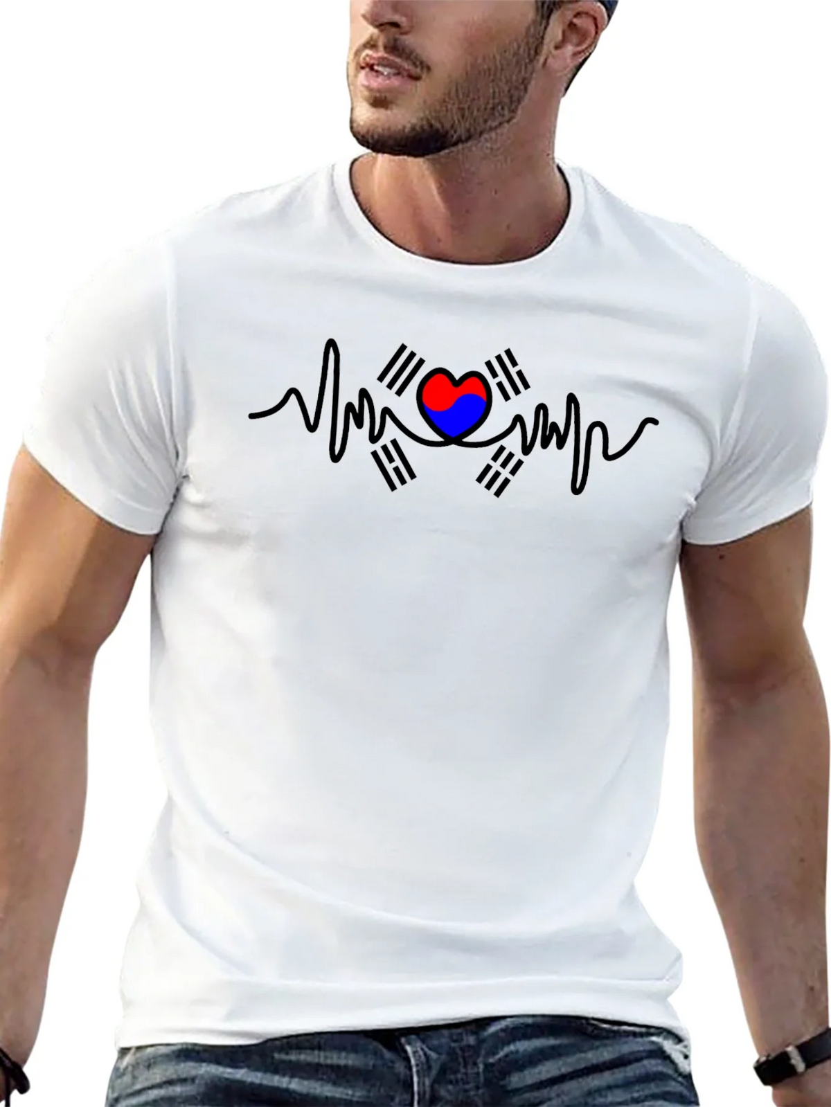 Korea Heartbeat T-Shirt - Black product image 4