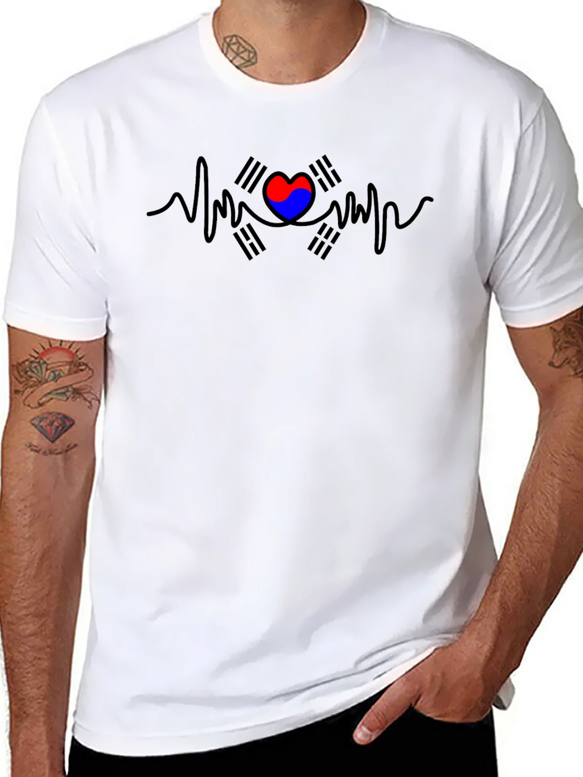 Korea Heartbeat T-Shirt - Black product image 3