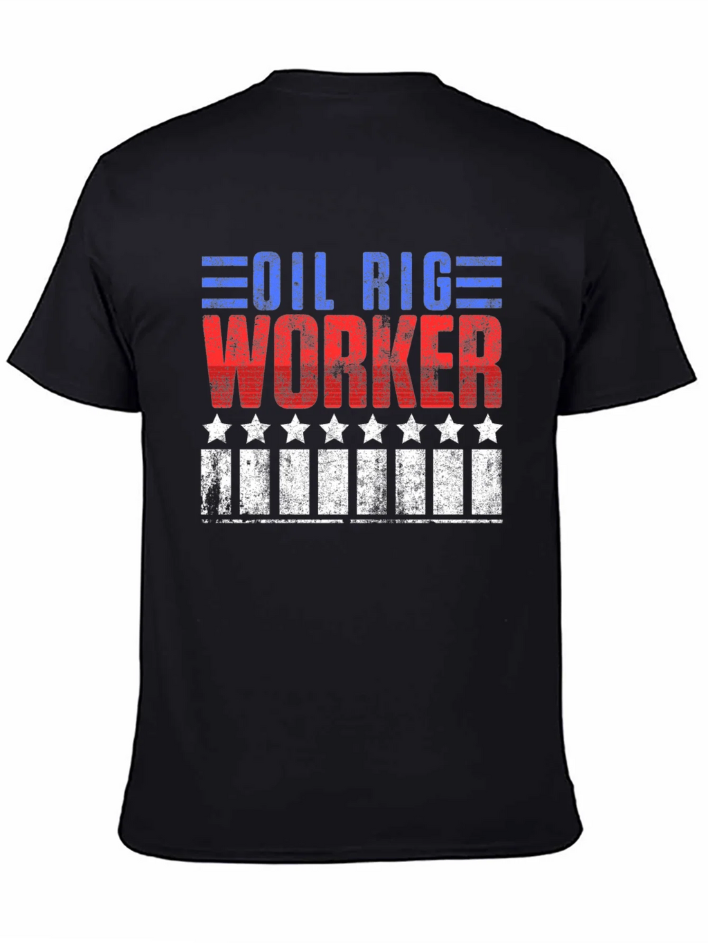 Oil Rig Worker Patriotic Graphic Tee product image 4