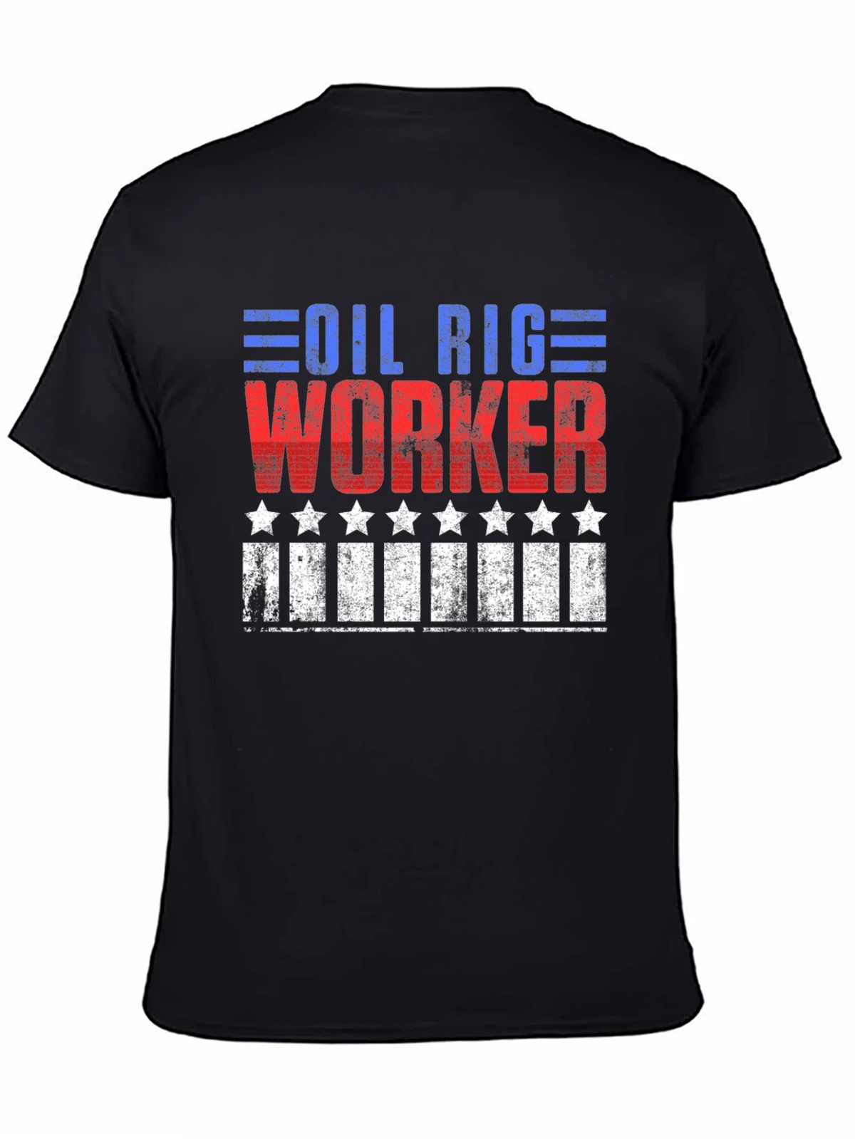 Oil Rig Worker Patriotic Graphic Tee product image 4