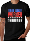Oil Rig Worker Patriotic Graphic Tee product image 1