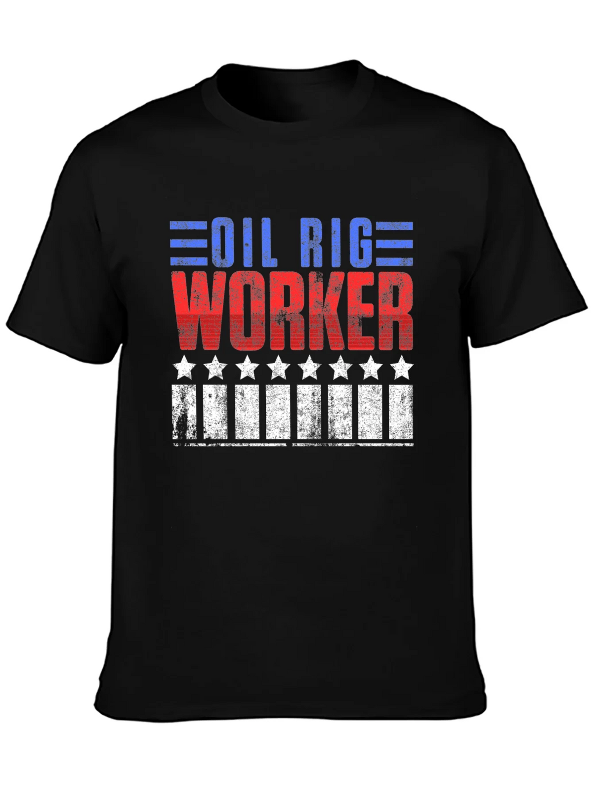 Oil Rig Worker Patriotic Graphic Tee product image 3
