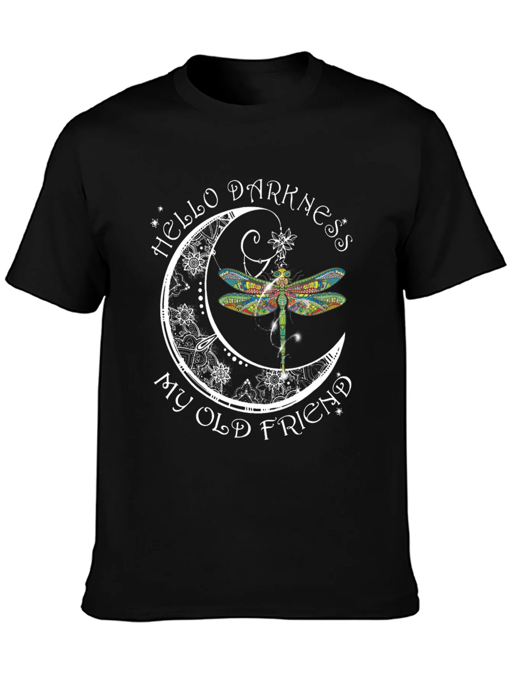 Hello Darkness My Old Friend Dragonfly Graphic Tee product image 3