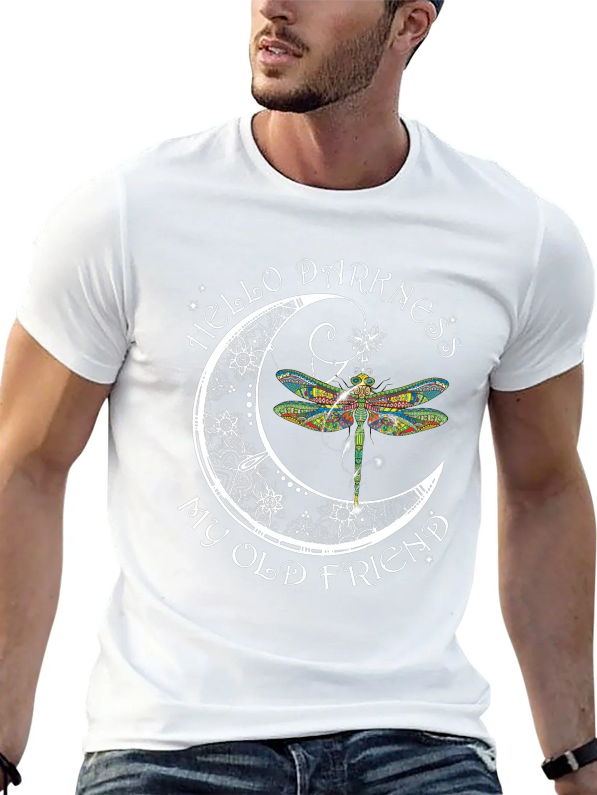 Hello Darkness My Old Friend Dragonfly Graphic Tee product image 12