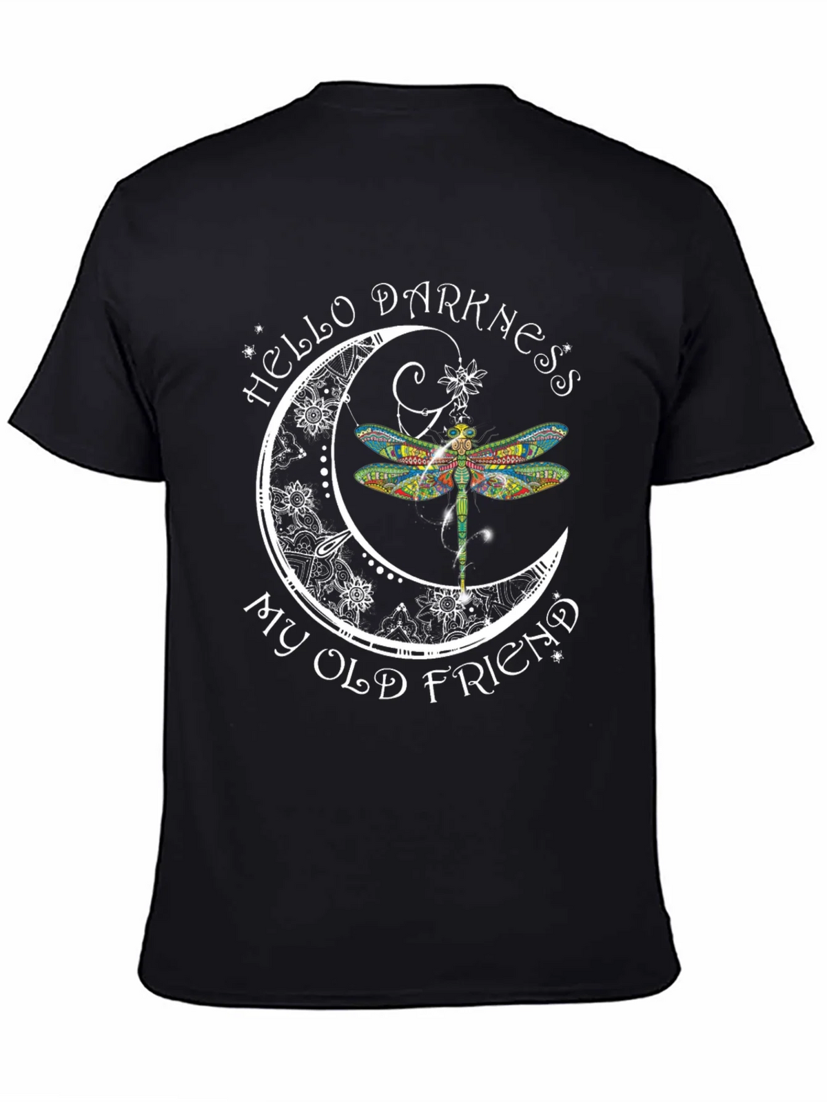 Hello Darkness My Old Friend Dragonfly Graphic Tee product image 4