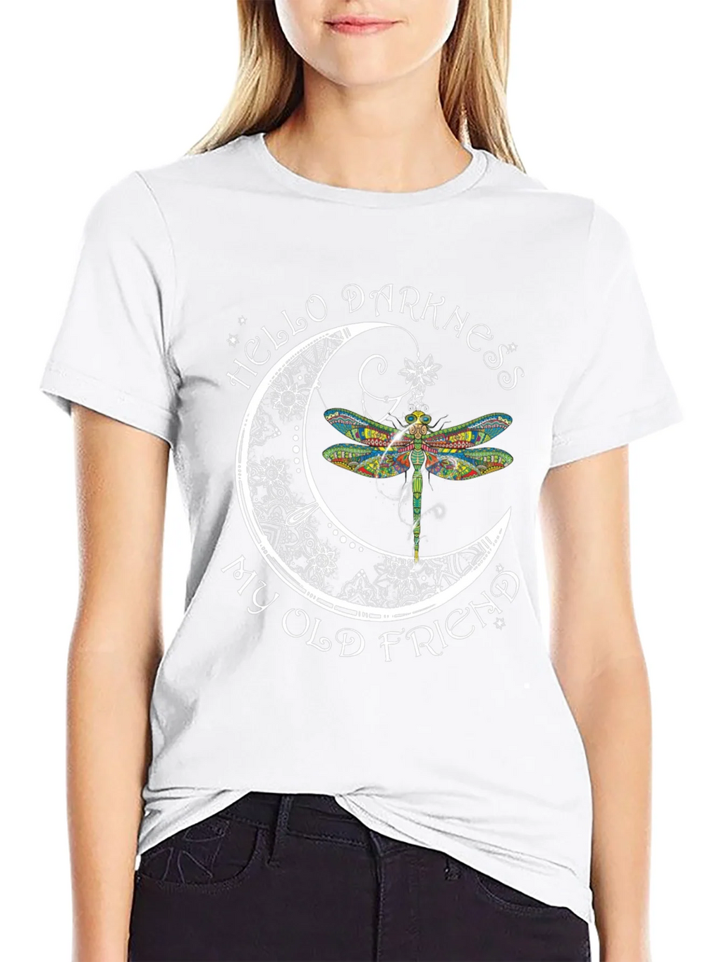 Hello Darkness My Old Friend Dragonfly Graphic Tee product image 8