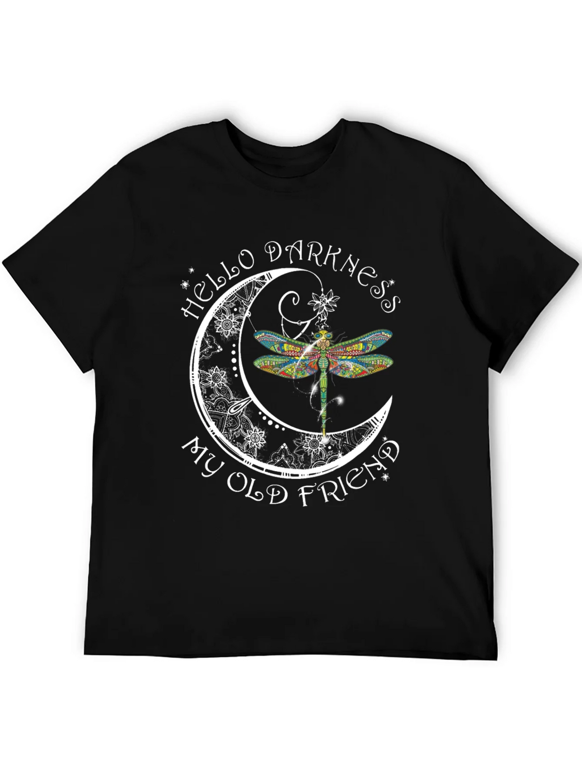Hello Darkness My Old Friend Dragonfly Graphic Tee product image 5