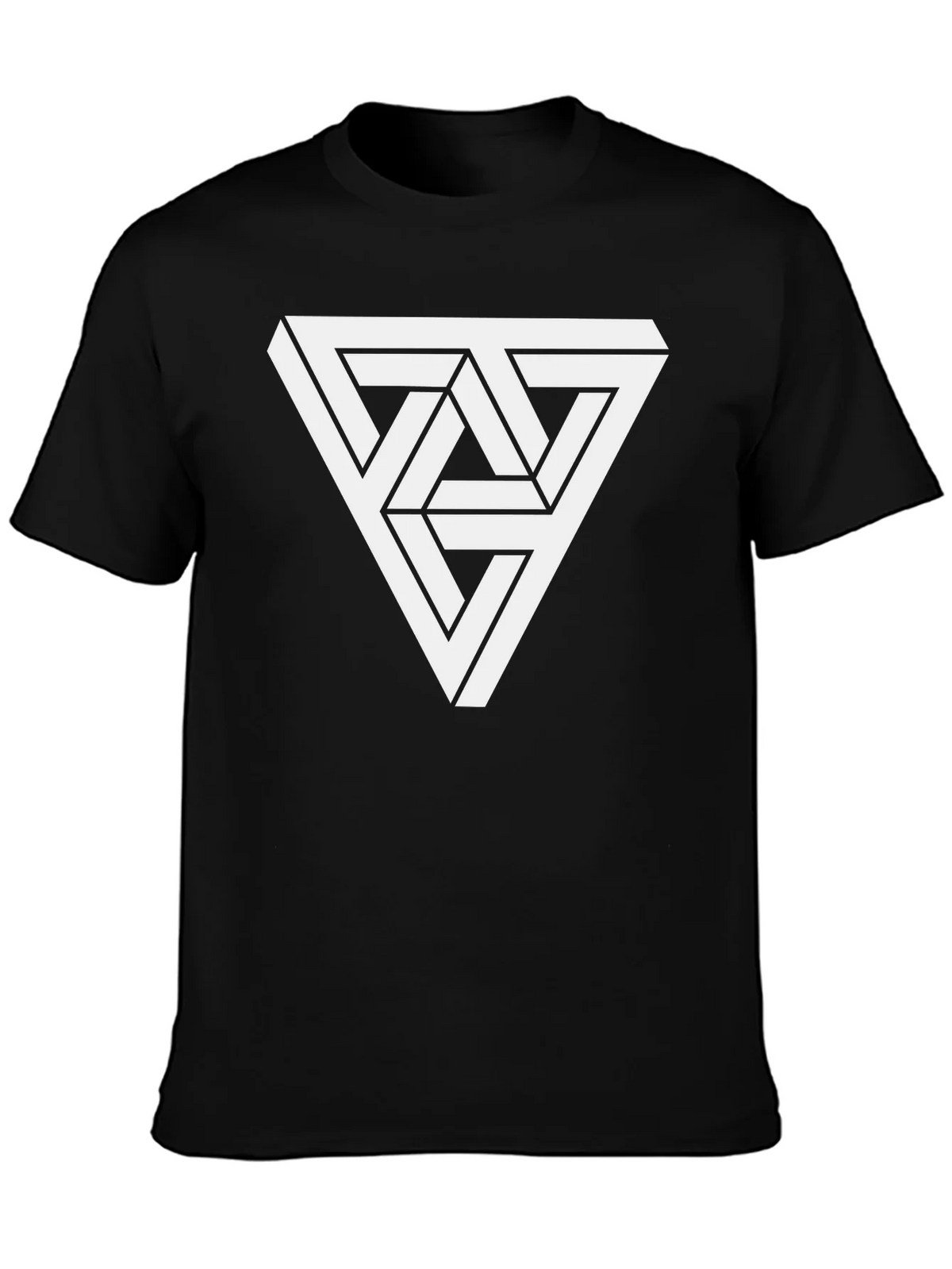 Optical Illusion Triangle Graphic Tee - Black product image 3