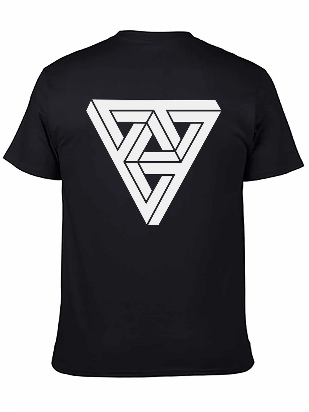 Optical Illusion Triangle Graphic Tee - Black product image 4
