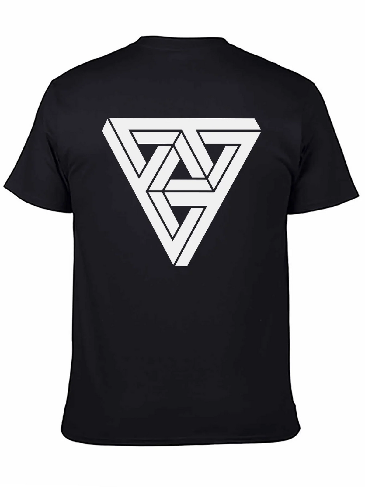 Optical Illusion Triangle Graphic Tee - Black product image 4