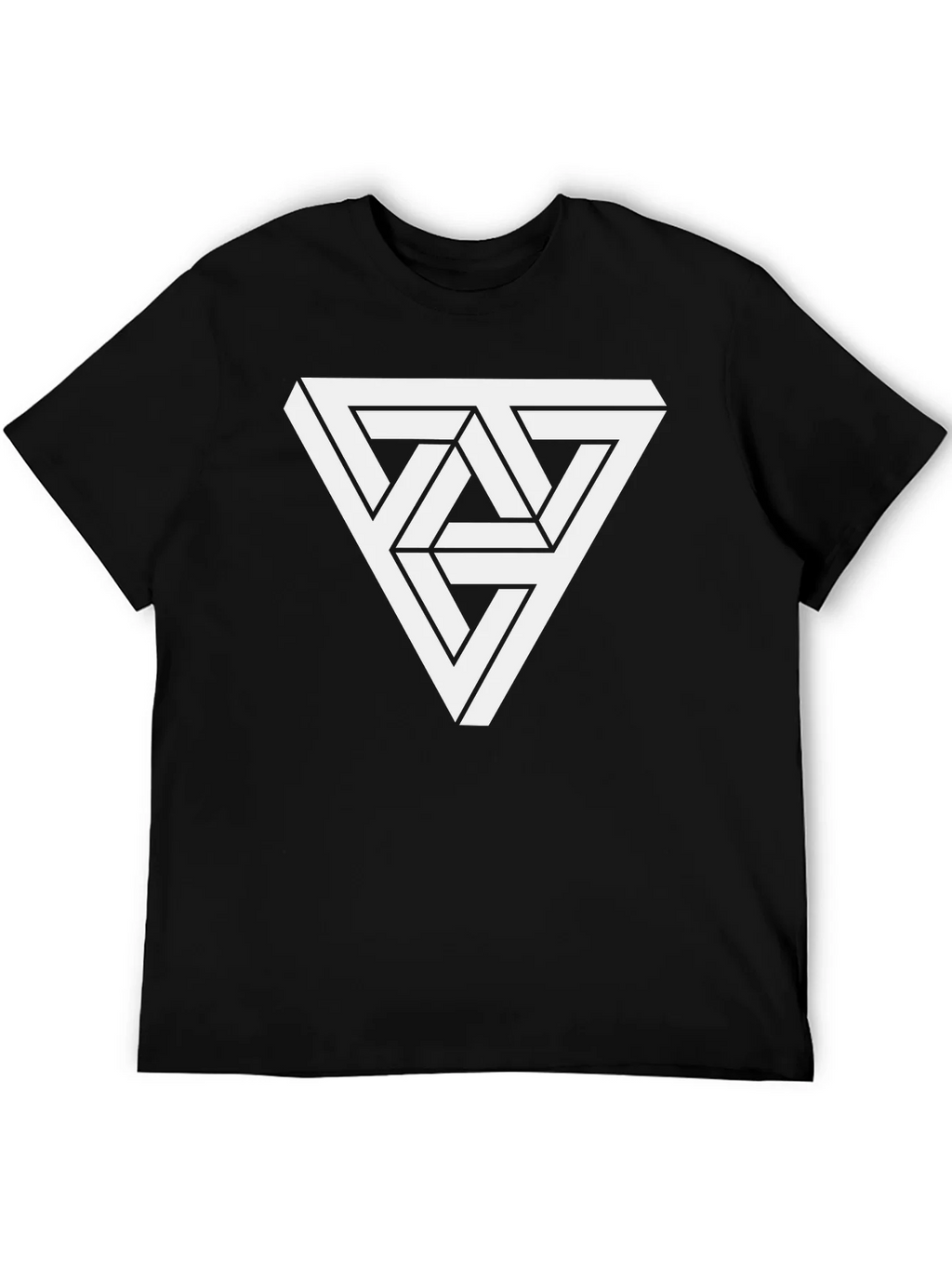 Optical Illusion Triangle Graphic Tee - Black product image 5