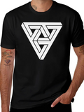 Optical Illusion Triangle Graphic Tee - Black product image 1