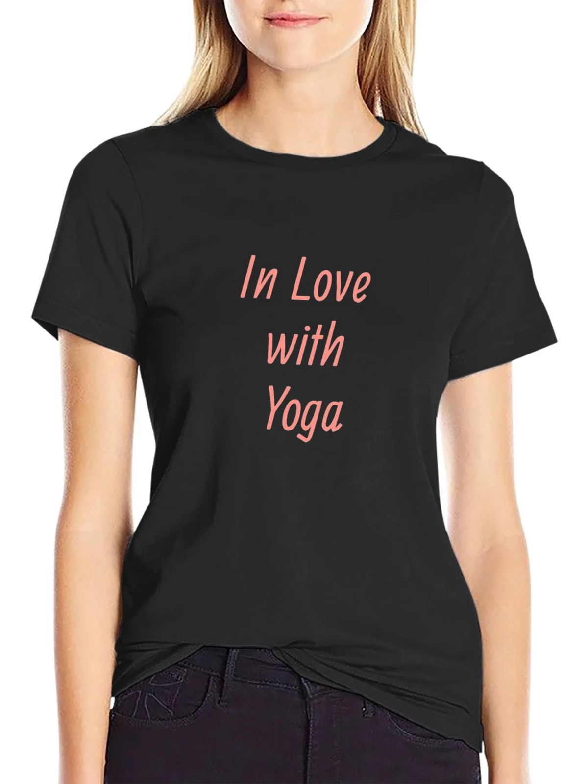 In Love With Yoga Black Tee Shirt product image 2