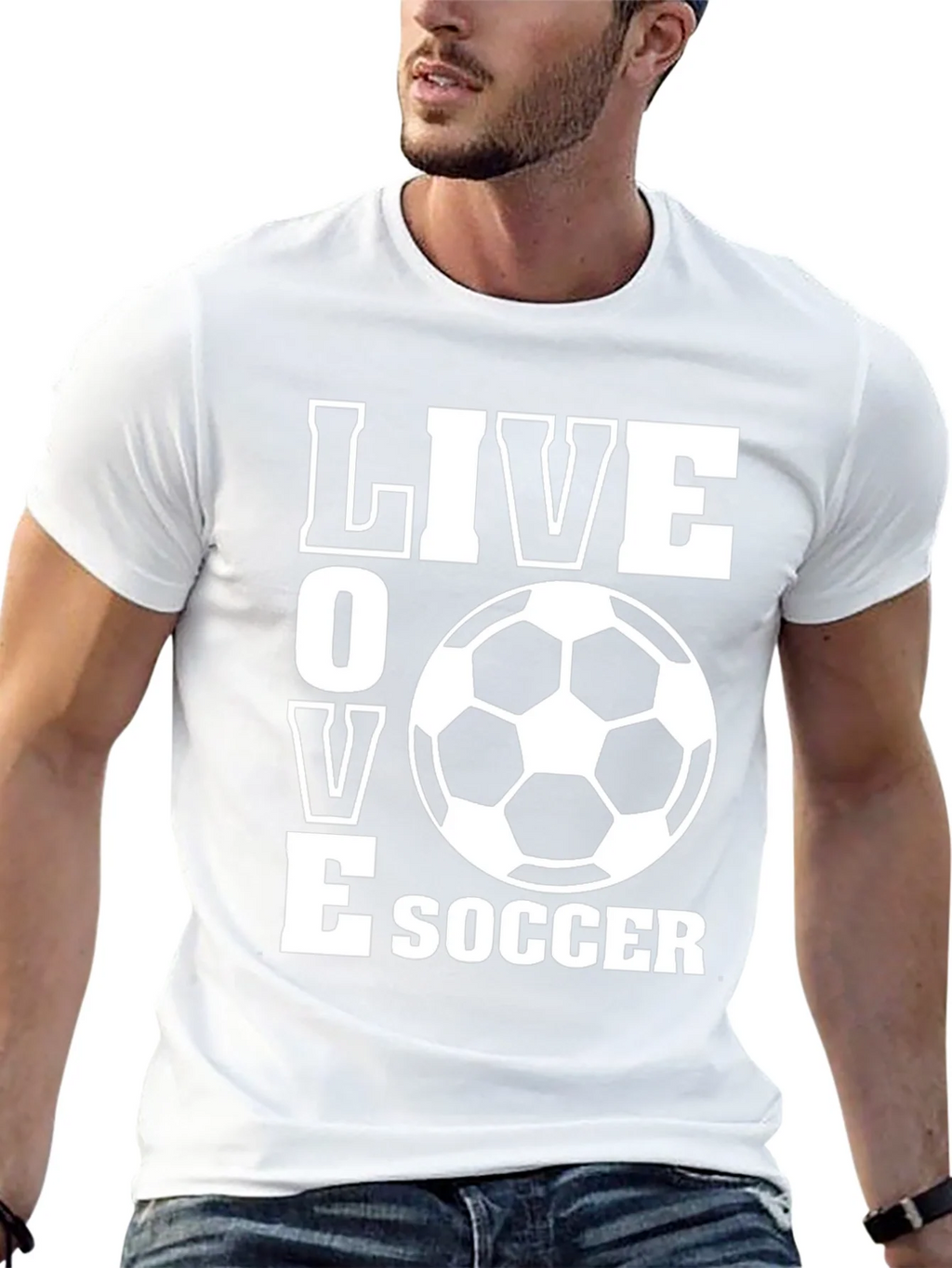 Live Love Soccer T-Shirt - Black Graphic Tee product image 12
