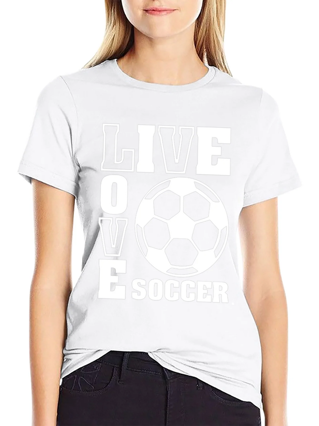 Live Love Soccer T-Shirt - Black Graphic Tee product image 8