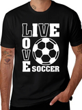 Live Love Soccer T-Shirt - Black Graphic Tee product image 1