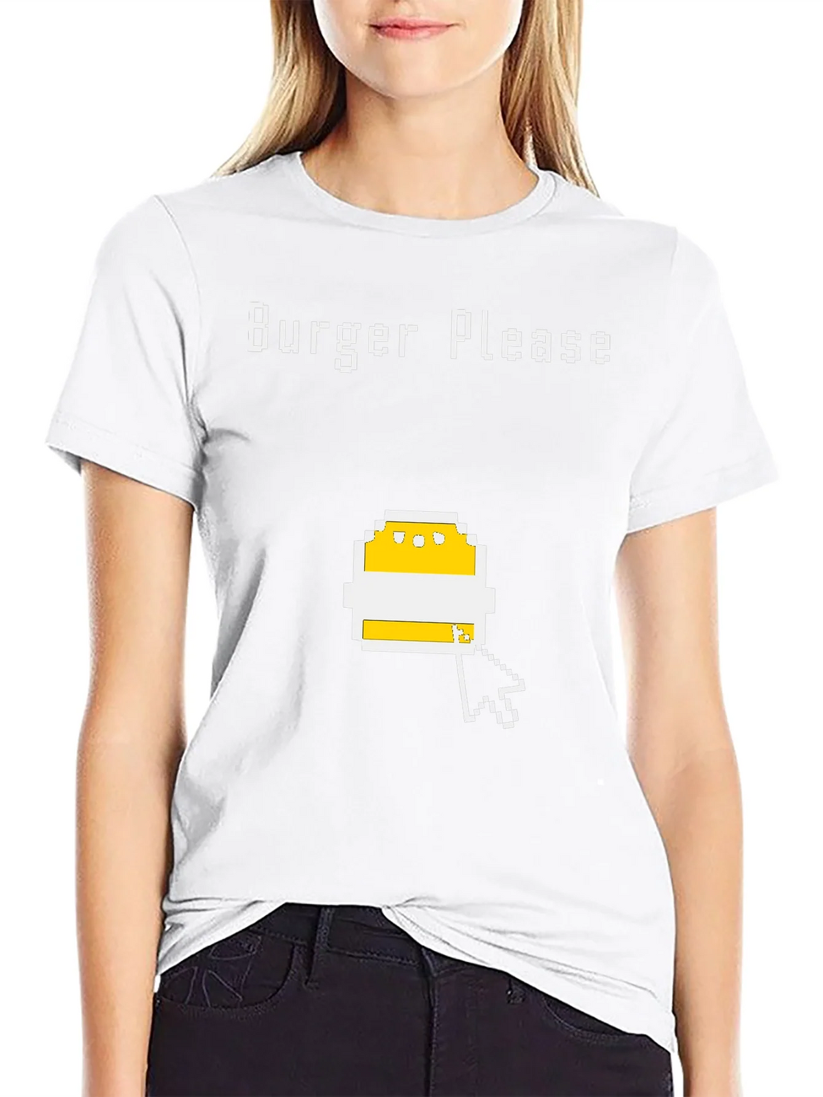 Burger Please Pixel Art Graphic T-Shirt product image 8