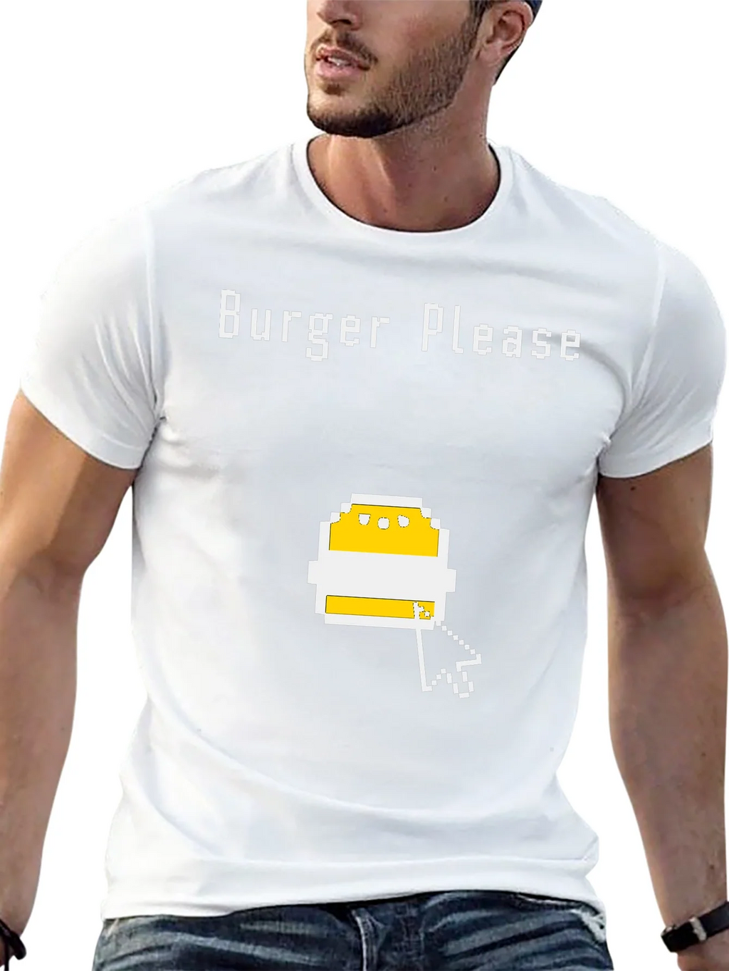 Burger Please Pixel Art Graphic T-Shirt product image 12