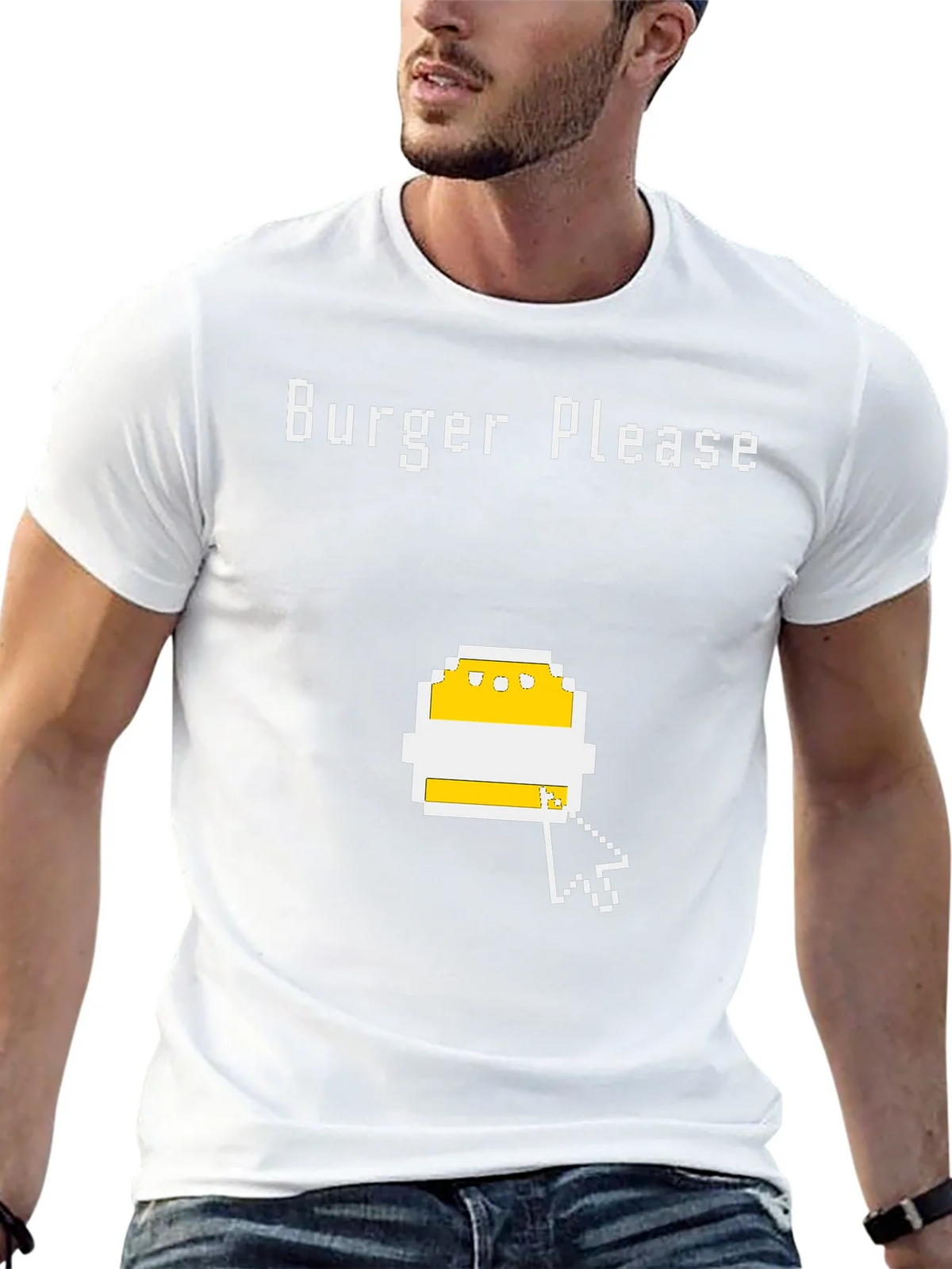 Burger Please Pixel Art Graphic T-Shirt product image 12