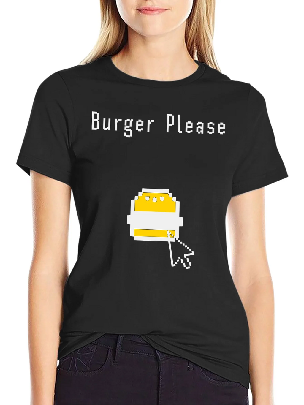Burger Please Pixel Art Graphic T-Shirt product image 2