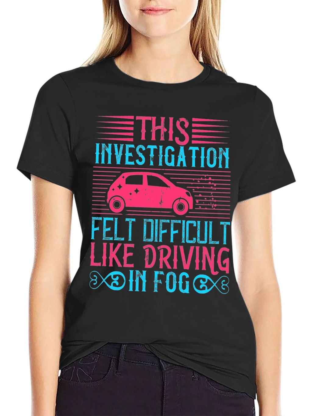 Investigation Driving in Fog Graphic T-Shirt product image 2