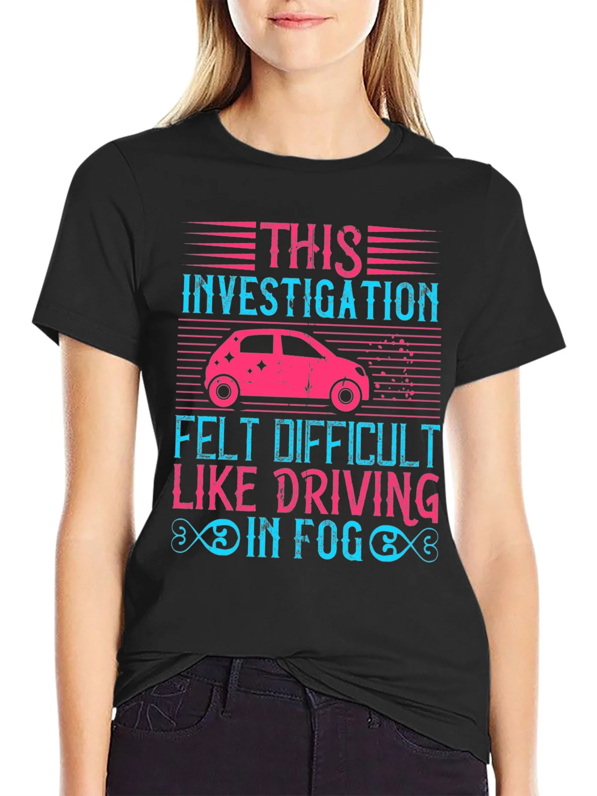 Investigation Driving in Fog Graphic T-Shirt product image 2