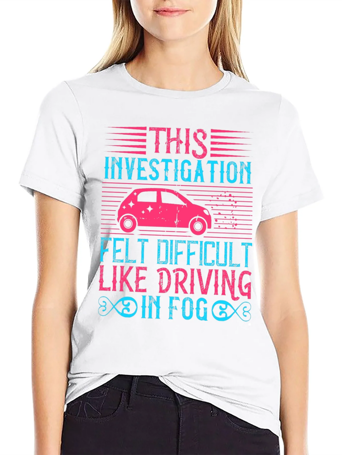 Investigation Driving in Fog Graphic T-Shirt product image 8