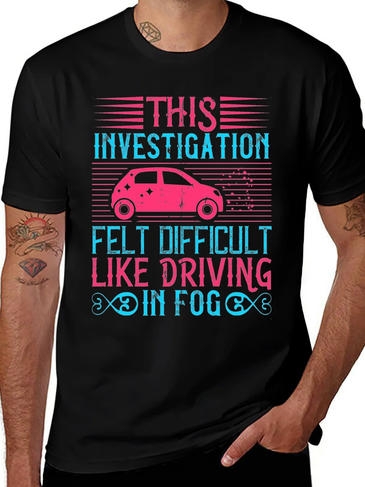 Investigation Driving in Fog Graphic T-Shirt product image 1
