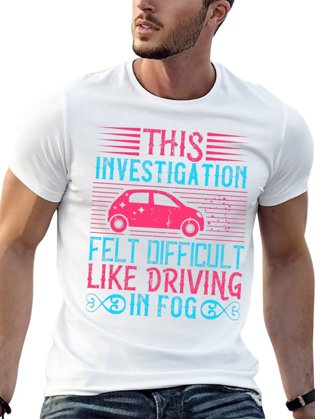 Investigation Driving in Fog Graphic T-Shirt product image 12