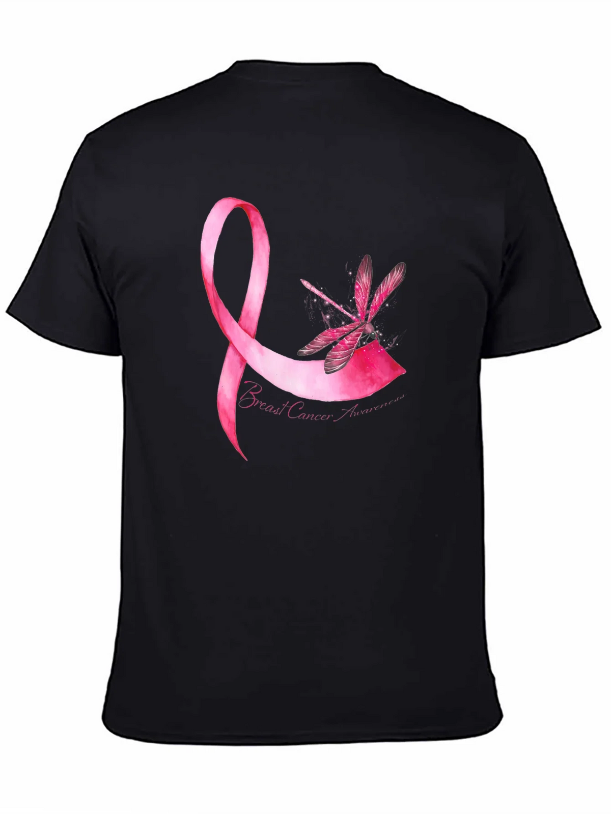 Breast Cancer Awareness Pink Ribbon Dragonfly T-Shirt product image 1