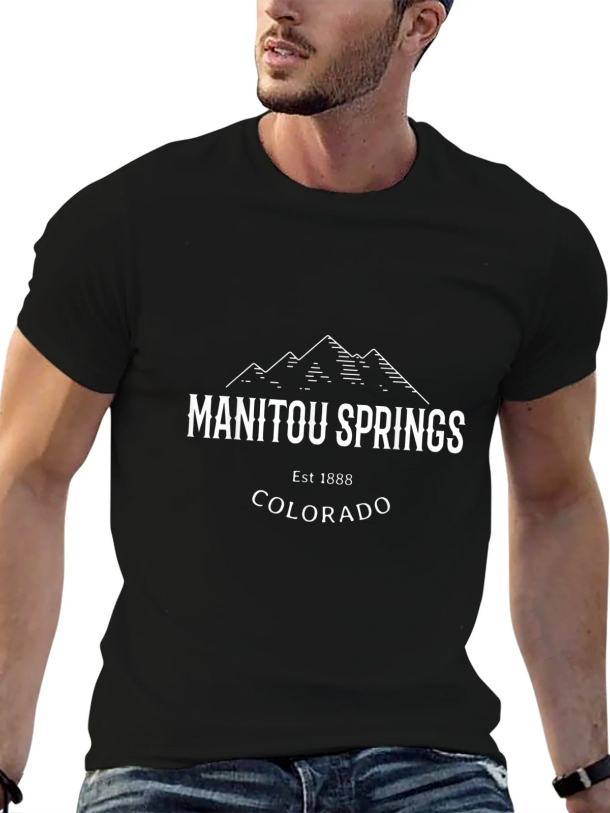 Manitou Springs Colorado Black T-Shirt product image 6