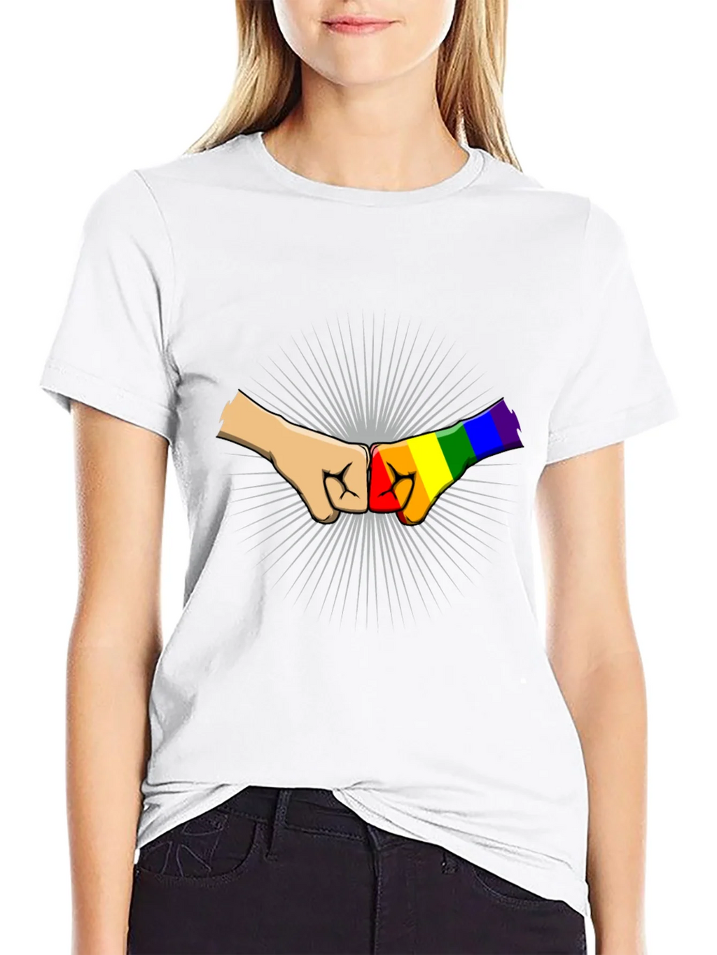 LGBT Pride Fist Bump Graphic T-Shirt product image 8