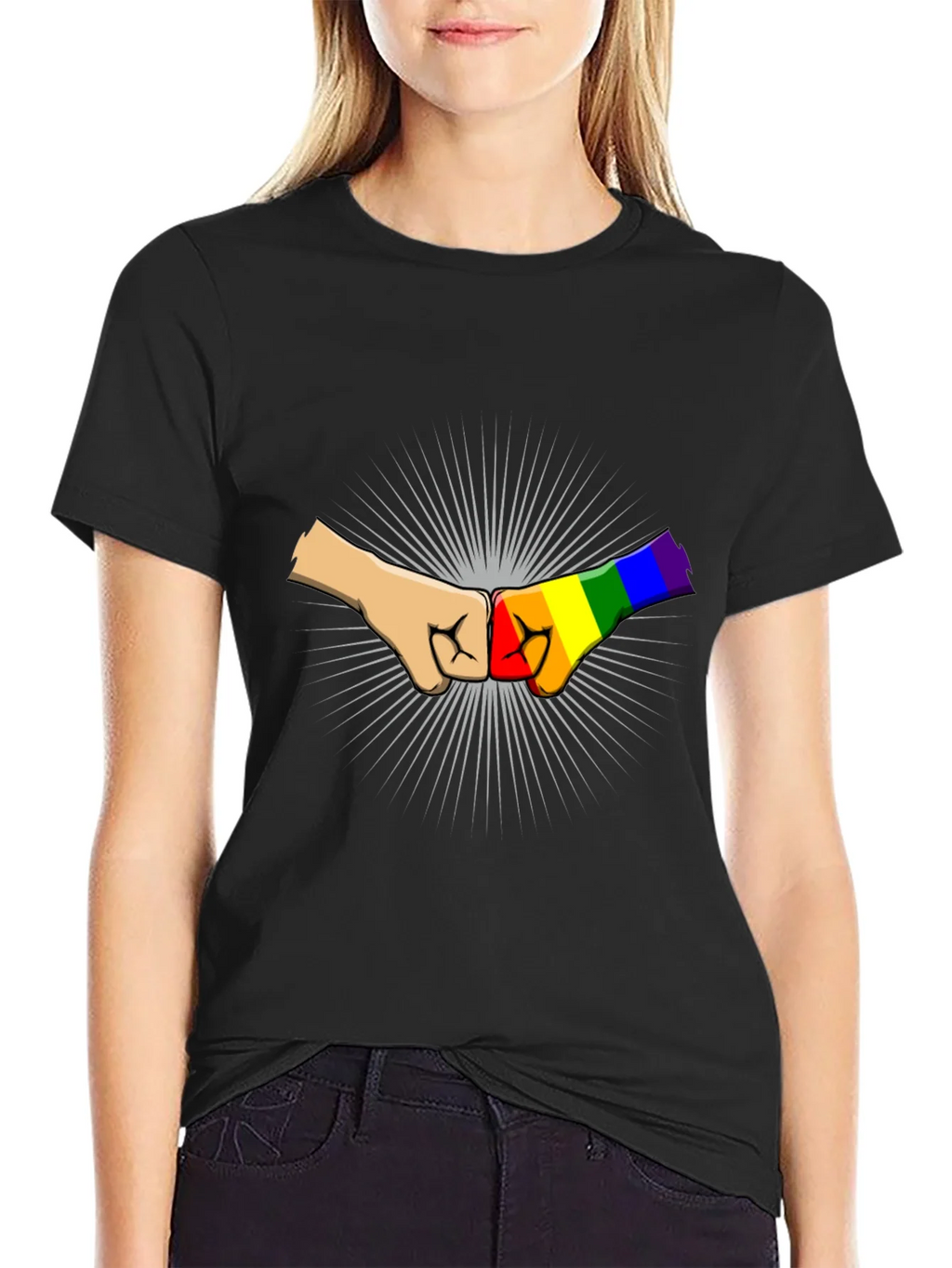 LGBT Pride Fist Bump Graphic T-Shirt product image 2