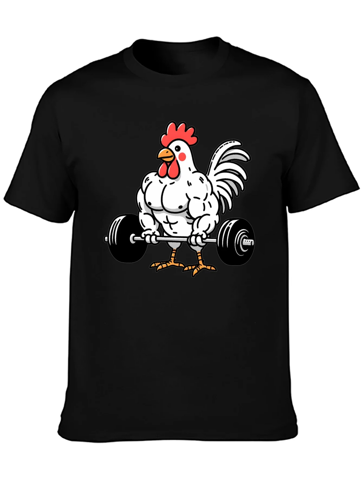 Funny Chicken Gym Black T-Shirt product image 2