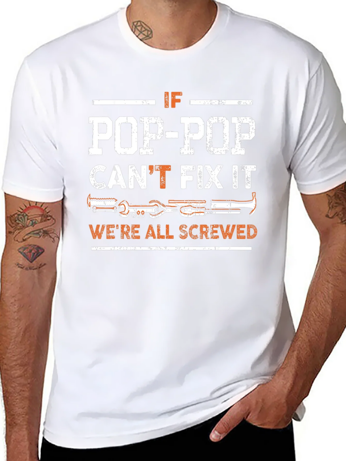 Pop-Pop Can Fix It T-Shirt - Black product image 7