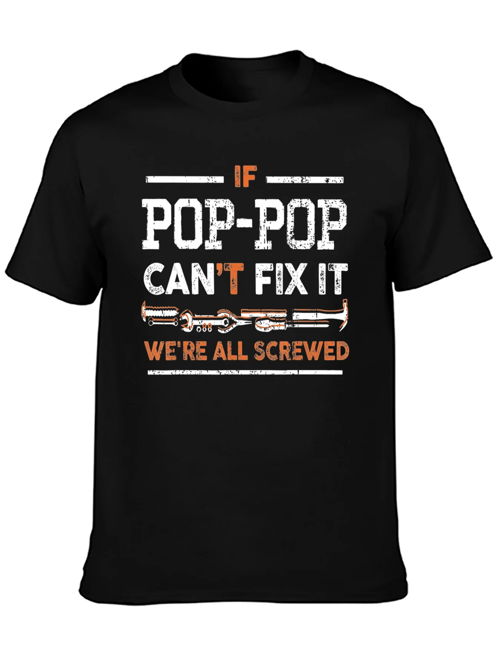 Pop-Pop Can Fix It T-Shirt - Black product image 3
