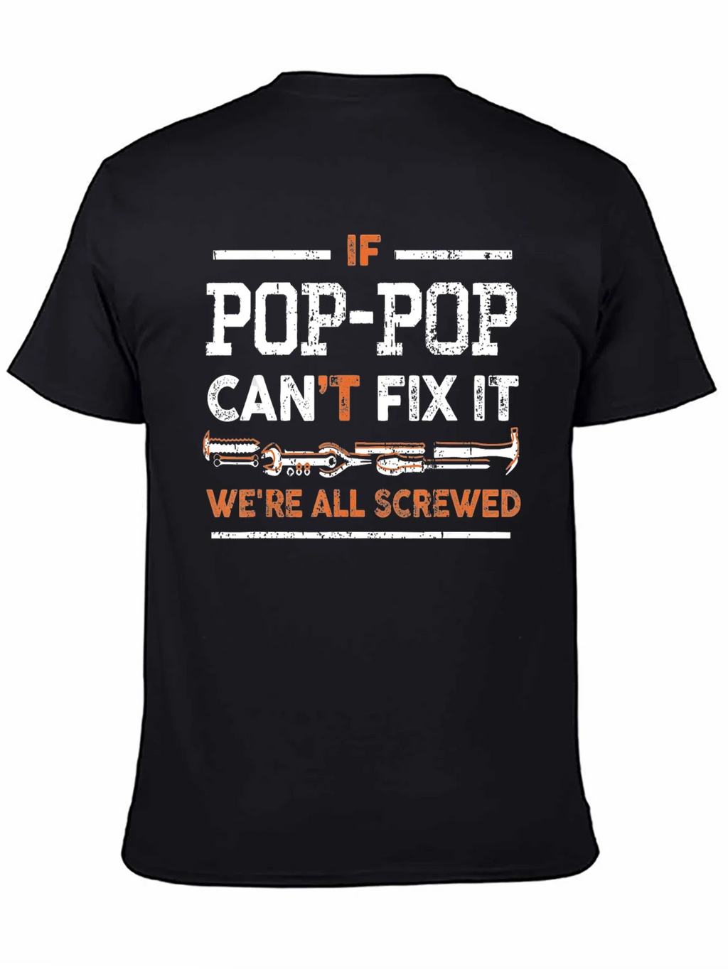 Pop-Pop Can Fix It T-Shirt - Black product image 4