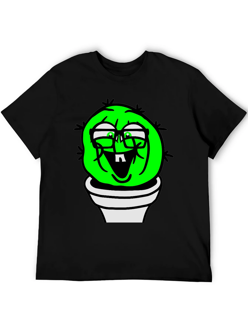 Funny Cactus Plant T-Shirt - Black Graphic Tee product image 5