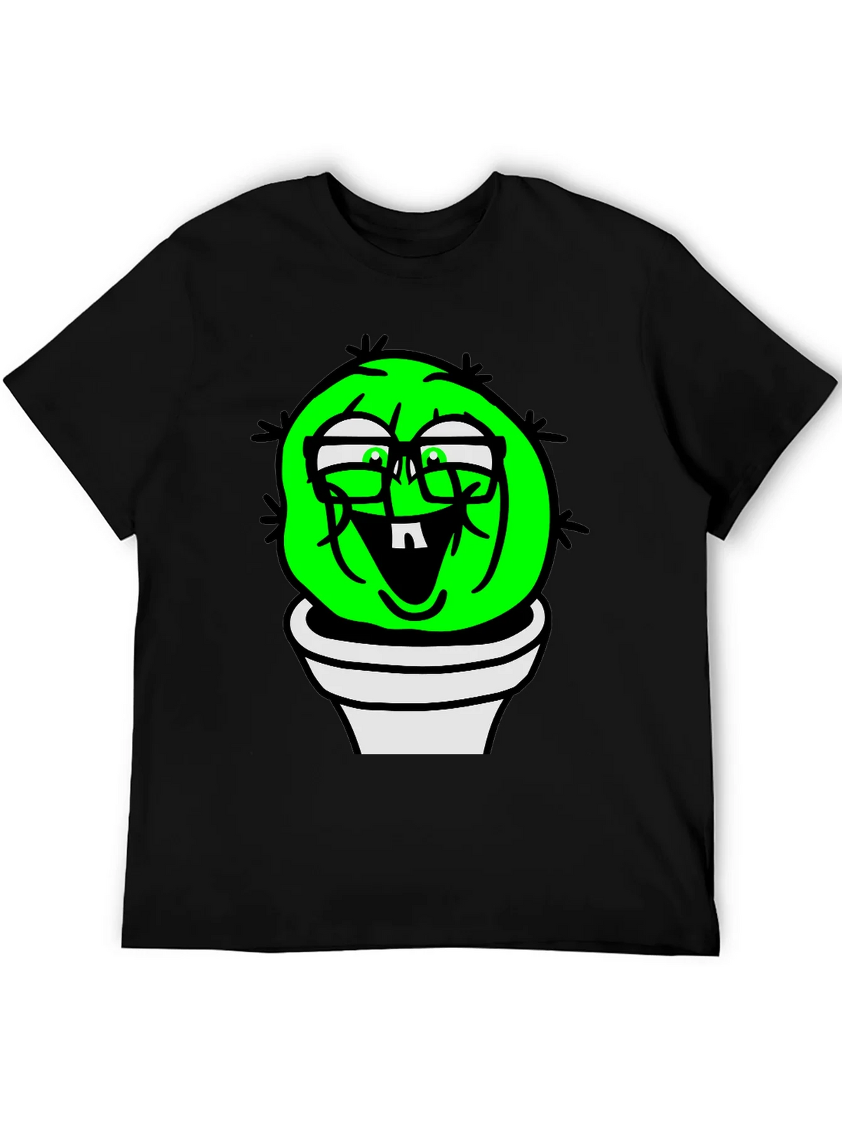 Funny Cactus Plant T-Shirt - Black Graphic Tee product image 5