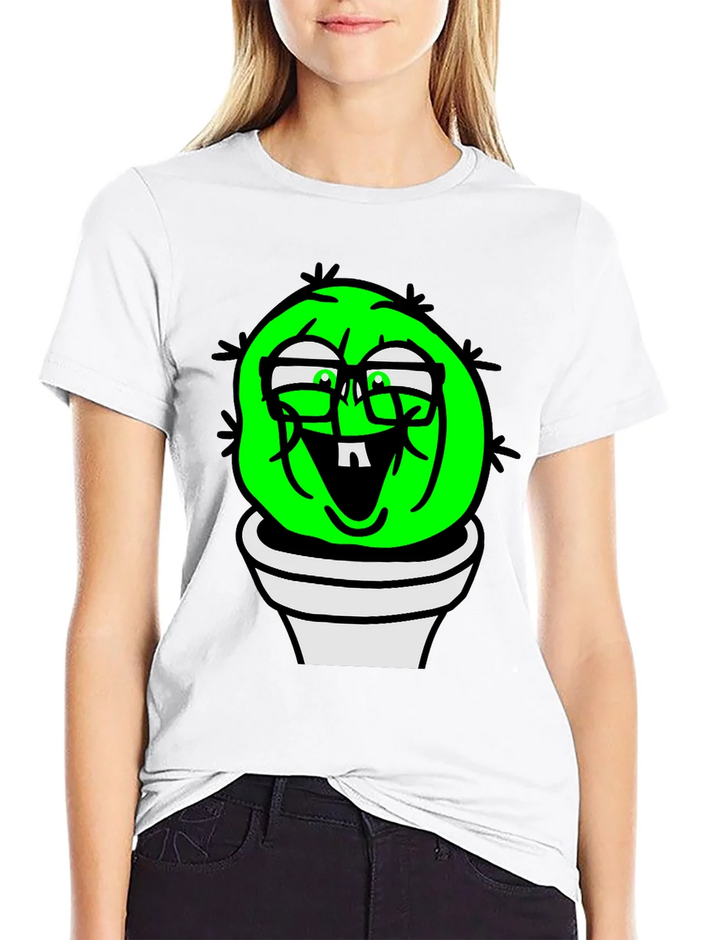 Funny Cactus Plant T-Shirt - Black Graphic Tee product image 8