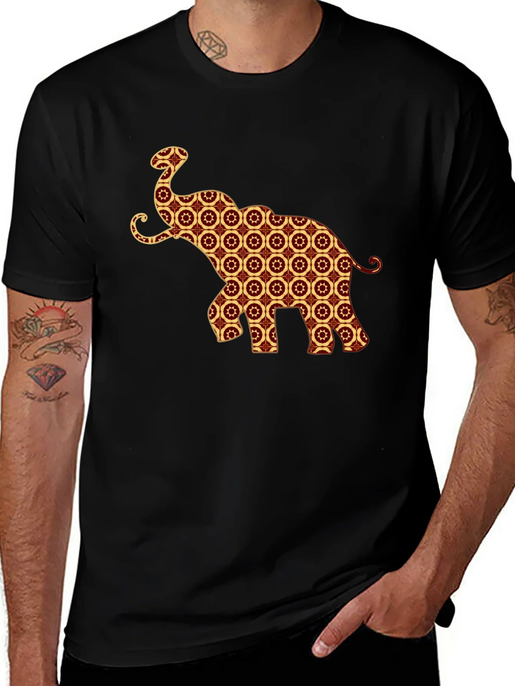 Elephant Pattern T-Shirt - Unique Graphic Tee product image 1