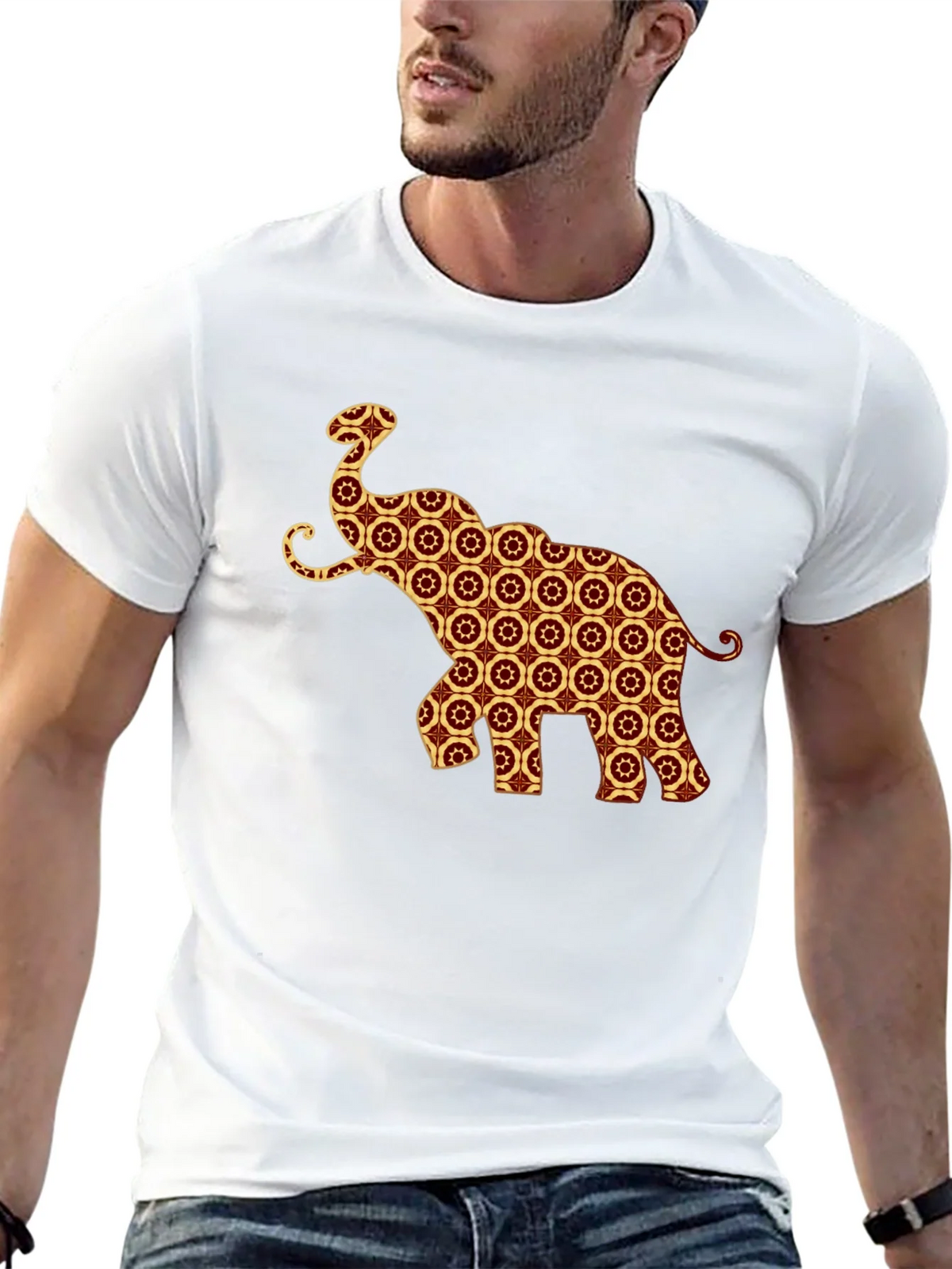 Elephant Pattern T-Shirt - Unique Graphic Tee product image 12