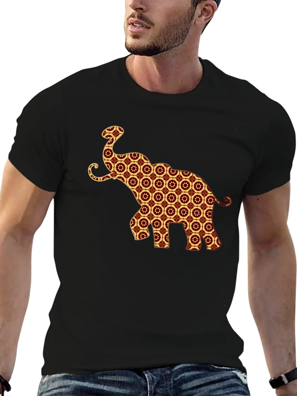 Elephant Pattern T-Shirt - Unique Graphic Tee product image 6