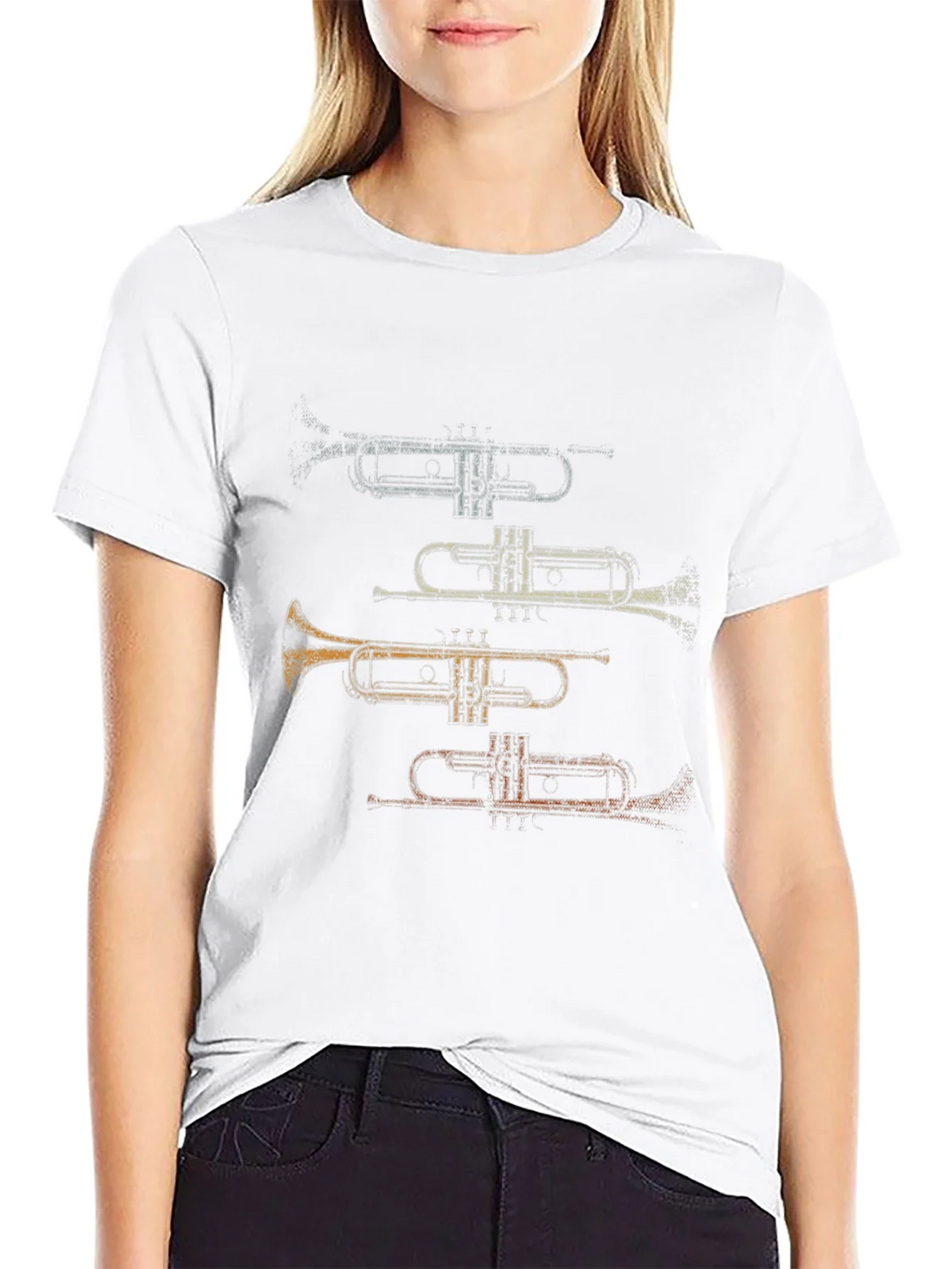 Trumpet Stack Graphic Tee - Musicians Casual Wear product image 2
