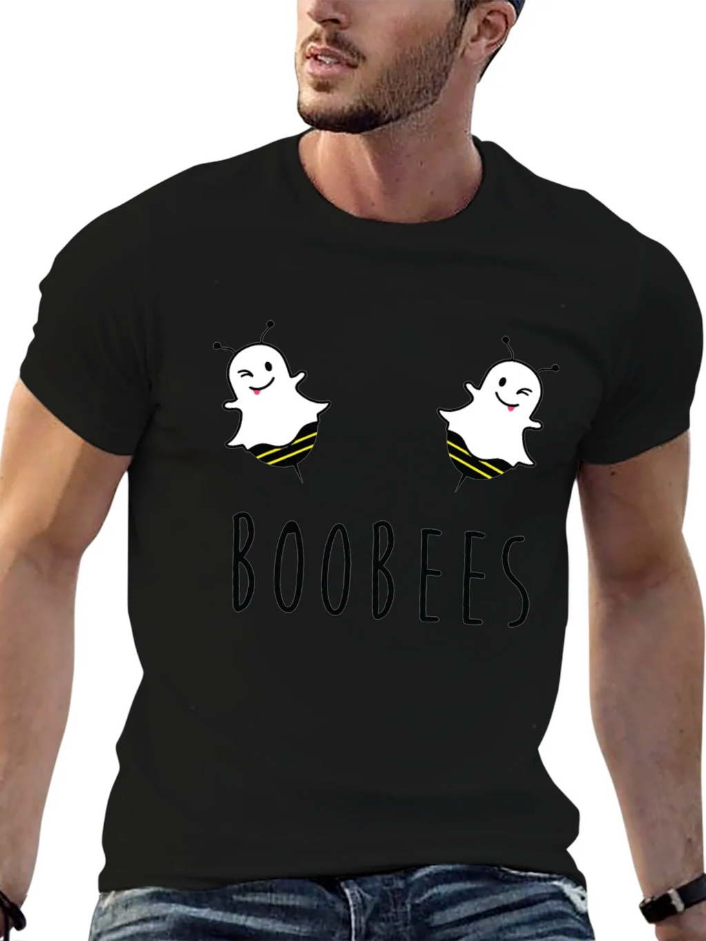 Boobees Graphic Tee - Funny Ghost Bee Pun T-Shirt product image 6