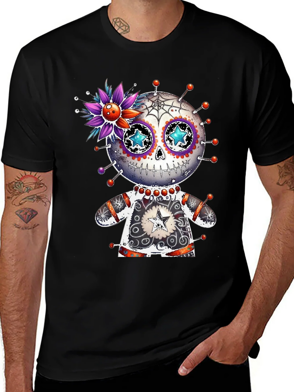 Sugar Skull Voodoo Doll T-Shirt product image 1