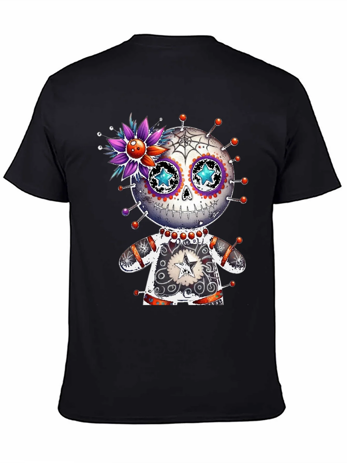 Sugar Skull Voodoo Doll T-Shirt product image 4