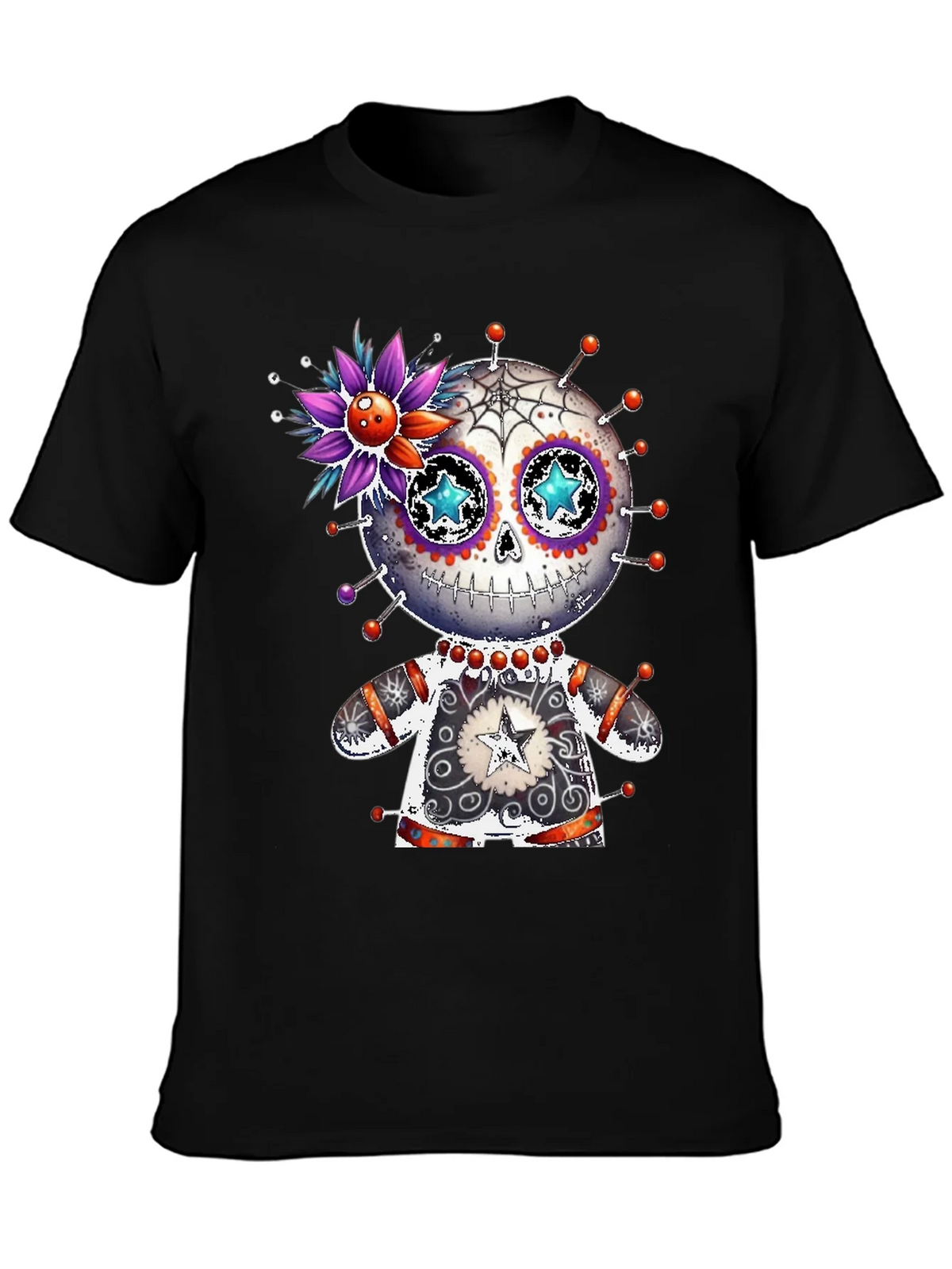 Sugar Skull Voodoo Doll T-Shirt product image 3