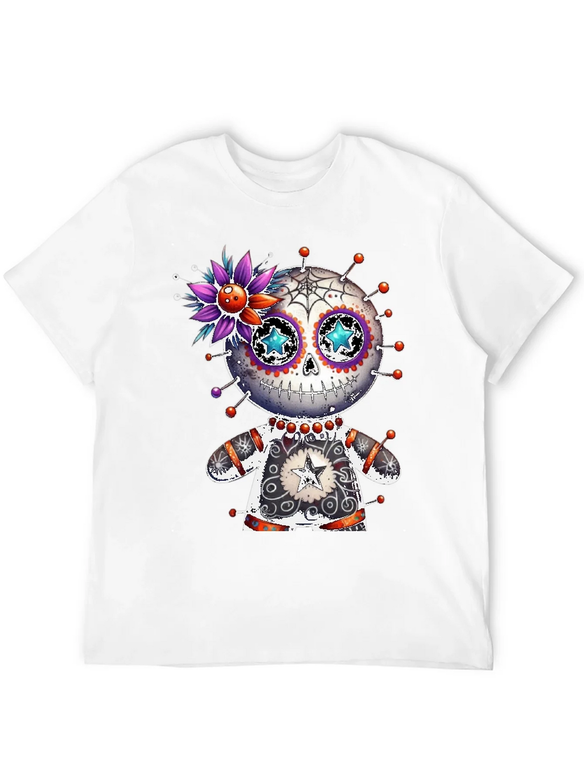 Sugar Skull Voodoo Doll T-Shirt product image 10