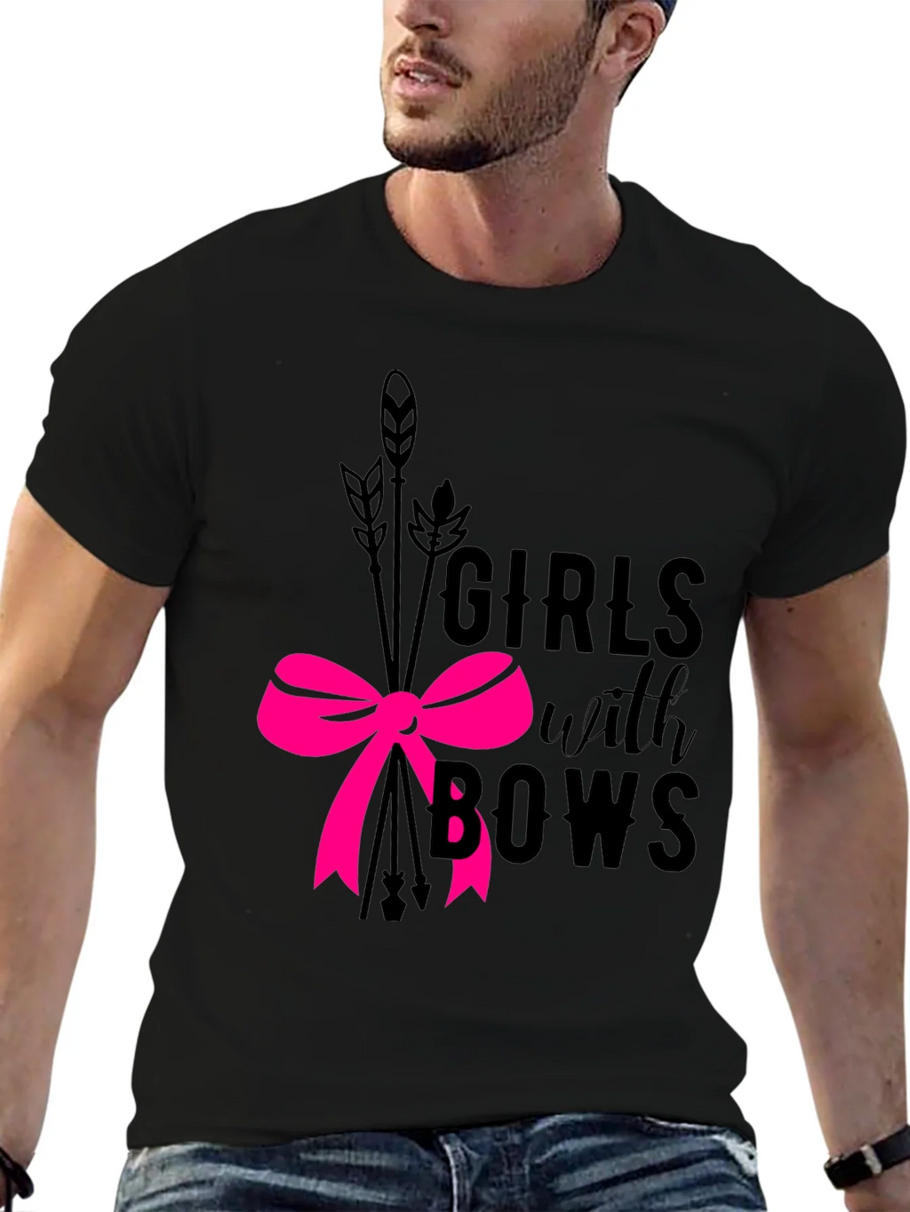 Girls with Bows Graphic Tee - Black product image 5
